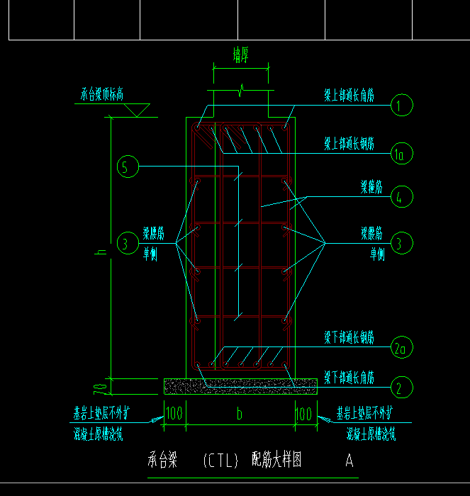 承台梁 钢筋配图