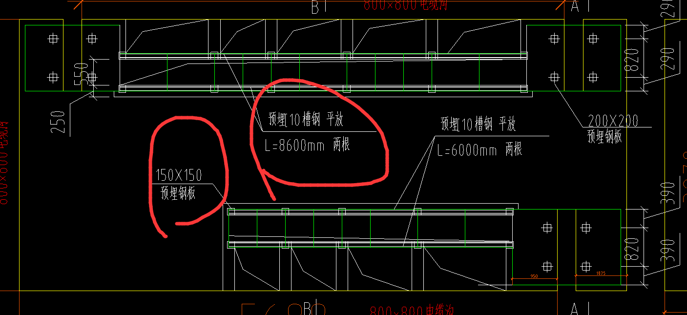 请问这个槽钢和预埋钢板分别使用哪个清单