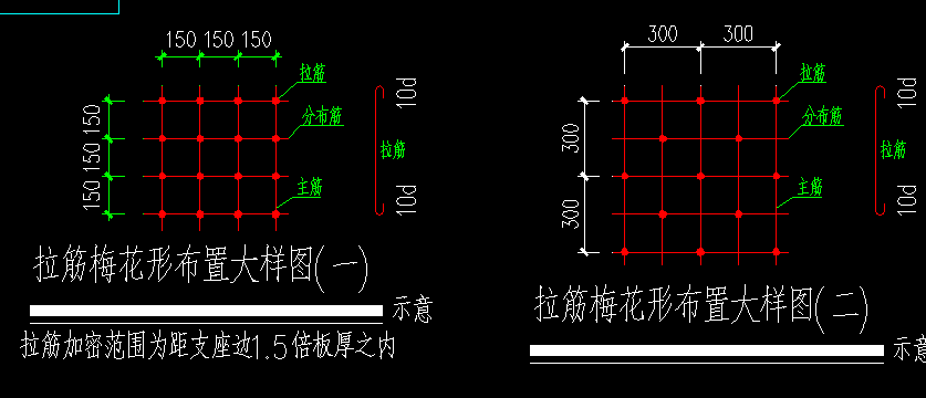 拉筋布置