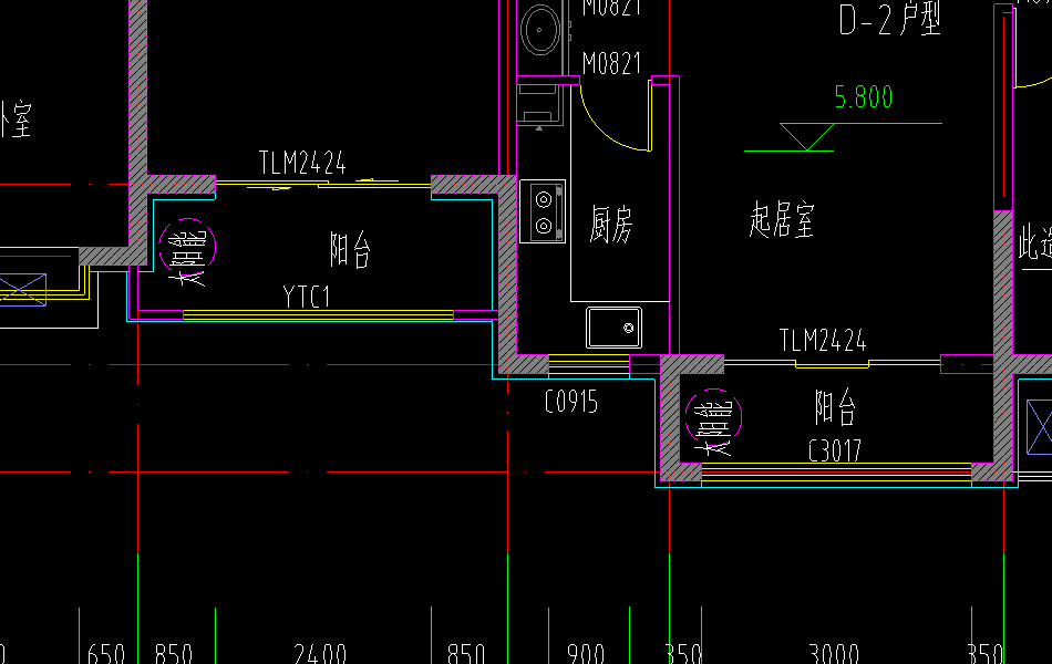 主体结构内外阳台判断