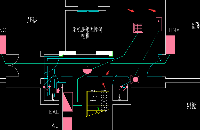 表示电气图里图纸和实线建筑?cad没有虚线图片