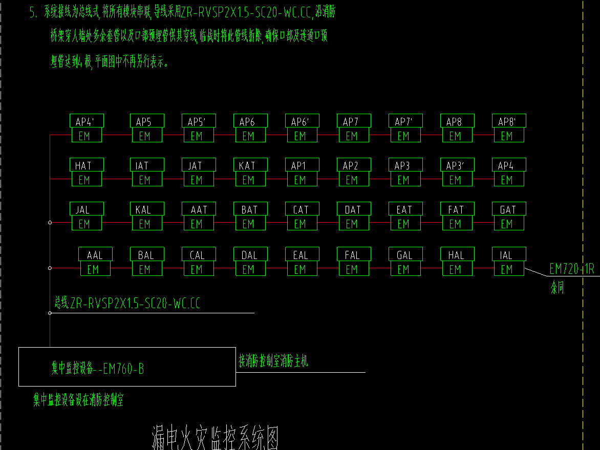 电气火灾监控系统图