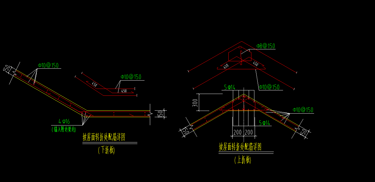 请问图中斜板钢筋怎么设置