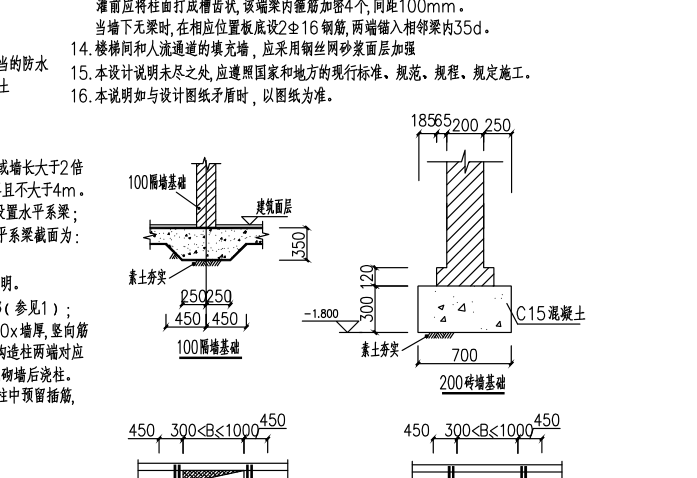 框架结构柱下独立基础砌体墙需要深入基础层吗