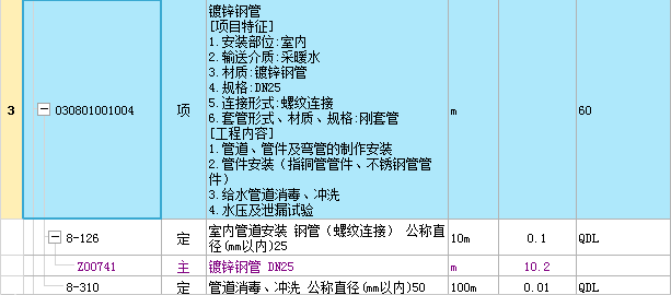 项目特征