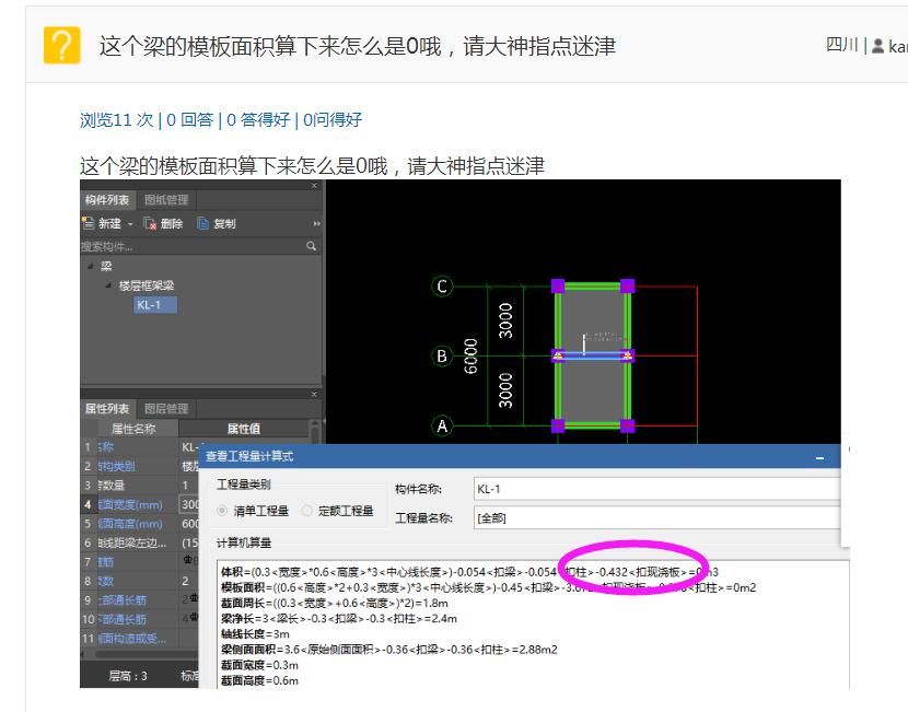 模板面积