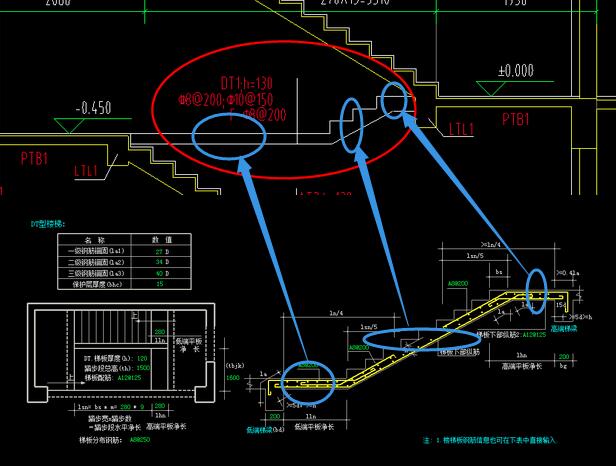 dt型楼梯钢筋参数的输入