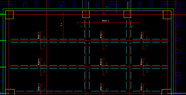 板钢筋为双层双向布置,且原位标注有附加钢筋,布置好之后出现布置范围