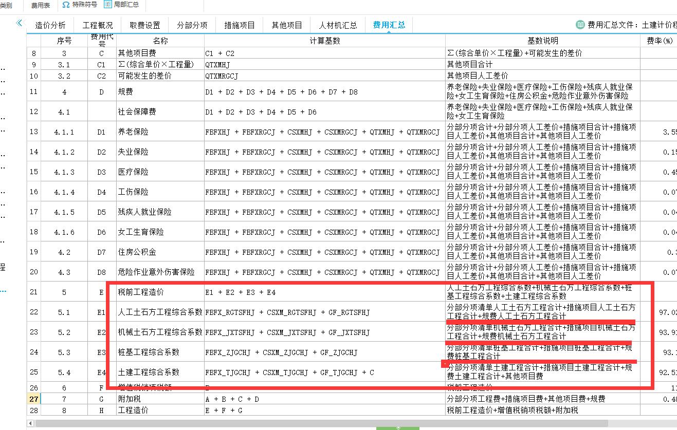 税前工程造价