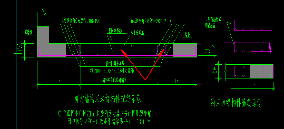 剪力墙约束边缘构件配筋