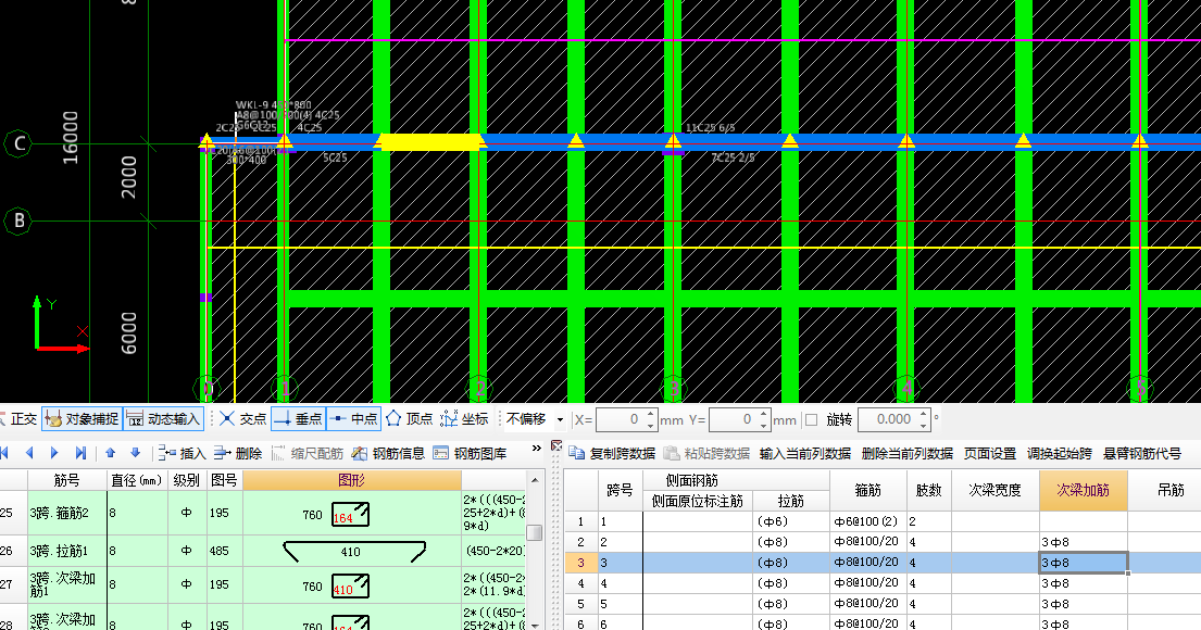 梁平法表格