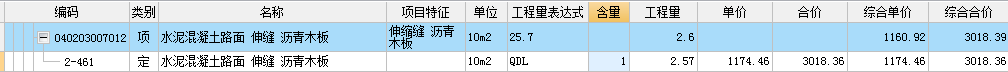 程量表达式