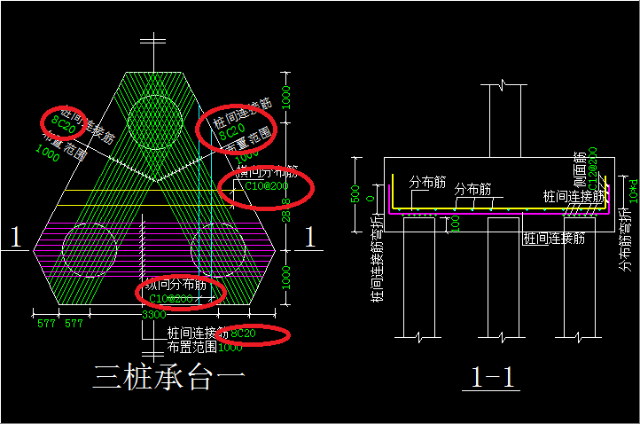 大侠帮忙看看三桩承台这个标注是不是没有标注完?