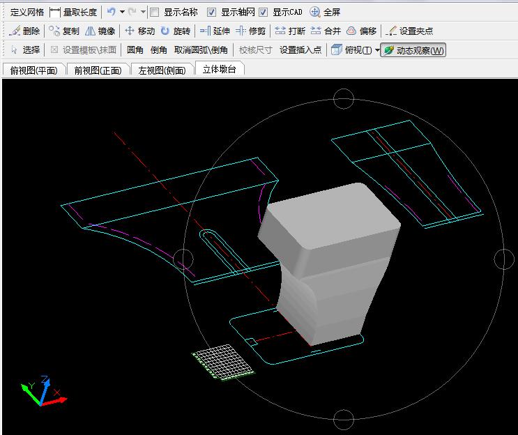 自己用cad画的桥墩三视图,创建桥墩生成的三维图构件为什么和图纸不一