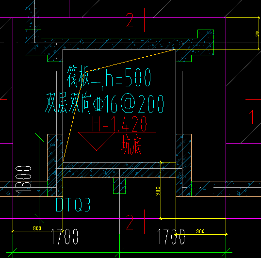 筏板变截面