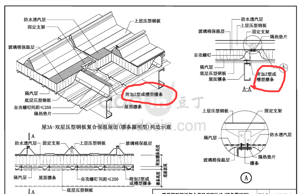 彩钢夹心屋面板中间附加檩条需要单独计算吗相关型号怎么选用