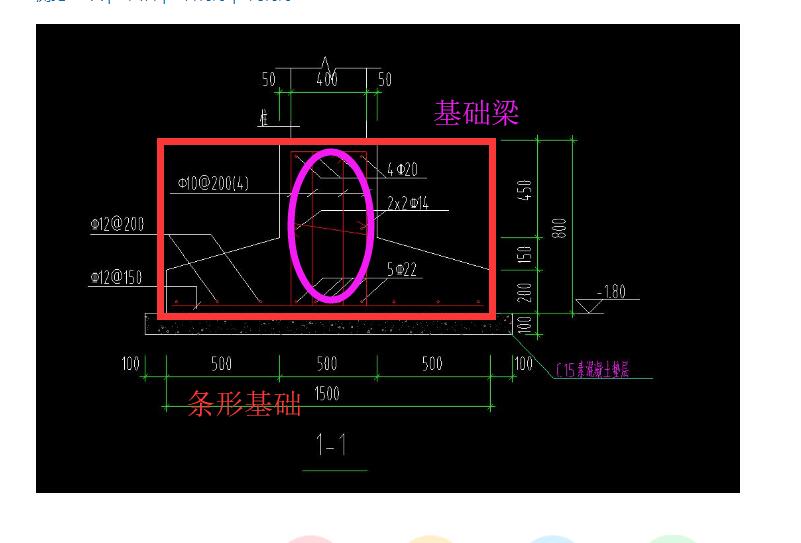 这是有梁式条形基础 您分开条形基础 基础梁布置计算就可以的