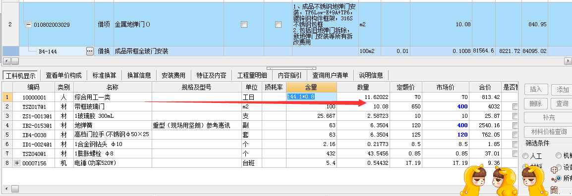 人工含量