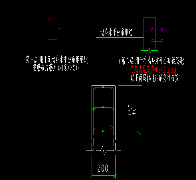 剪力墙水平钢筋