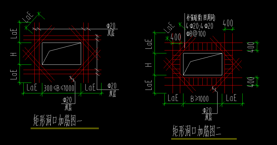 剪力墙洞口加筋