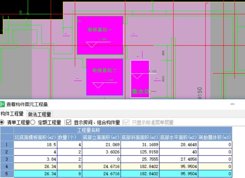 底部斜面面积