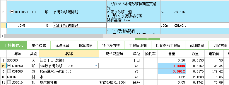 调整含量