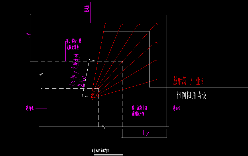 悬挑板放射筋怎么输入