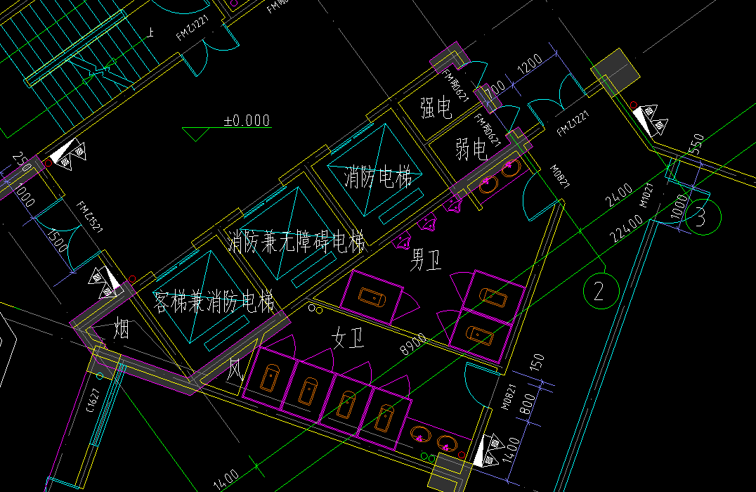 柱边线