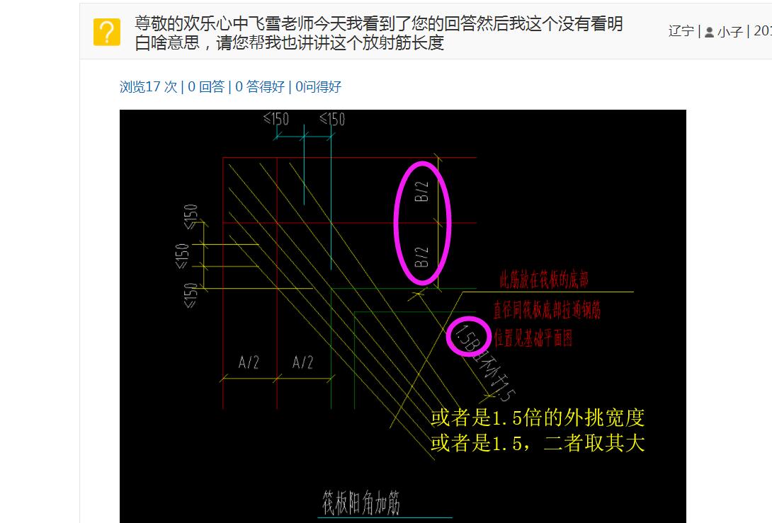 放射筋长度