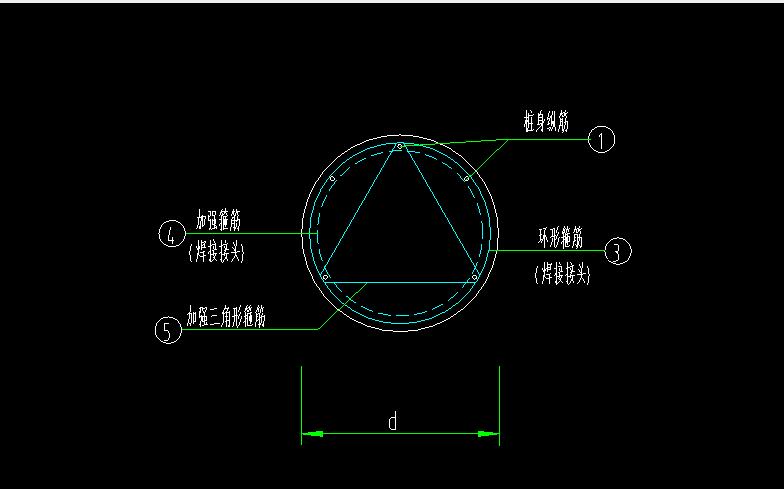 灌注桩三角形箍筋