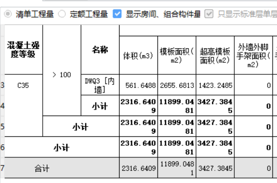 程量表达式