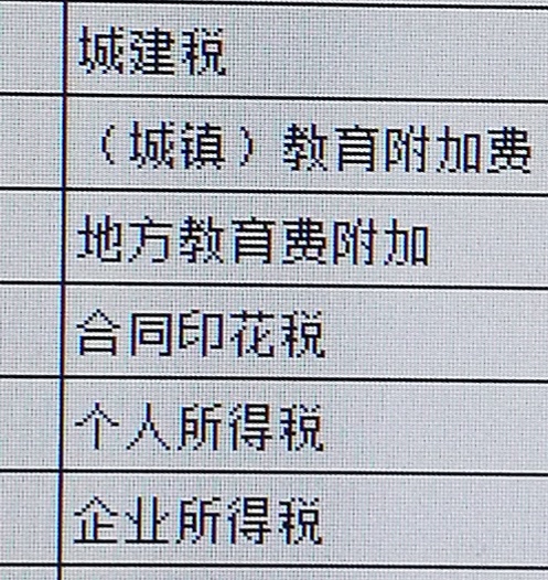 各种税