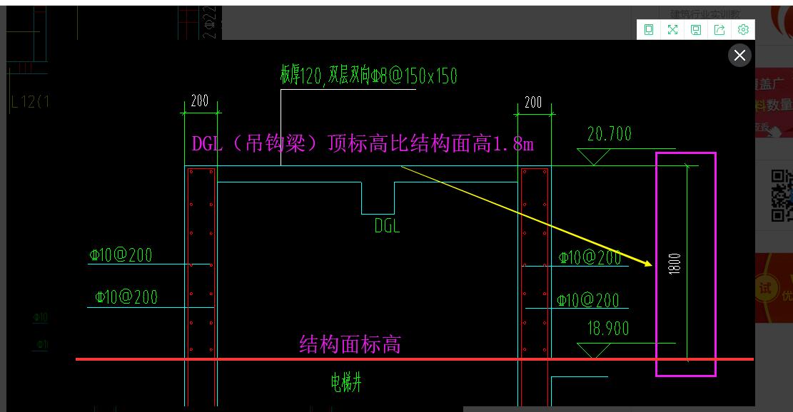 dgl是什么梁图中剖面图标高感觉是错的是图纸问题吗粱的钢筋信息怎么