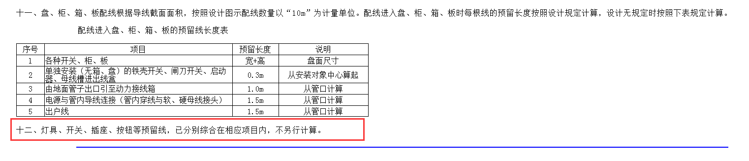 配电箱预留