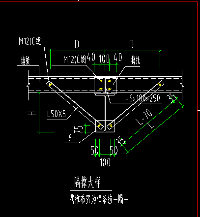 你好请问隅撑布置为檩条拉一隔一是什么意思