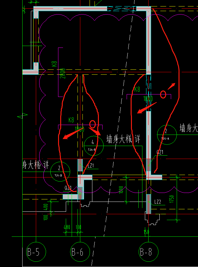 负筋布置范围