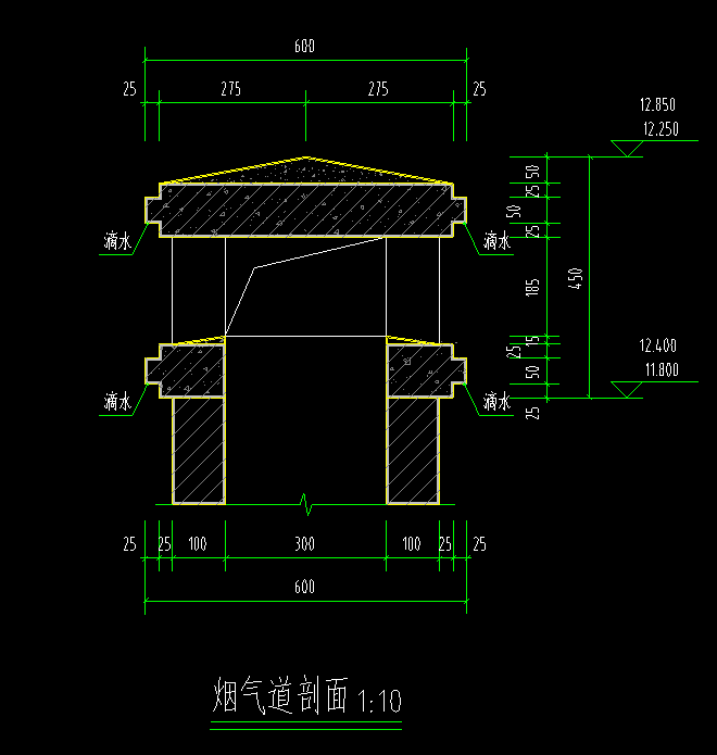 请问这个烟气道怎么画