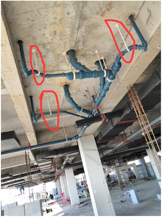 如图所示 污水管上的pvc吊架怎么套定额的?
