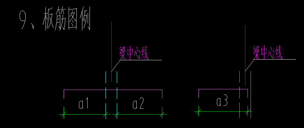 板中间支座负筋