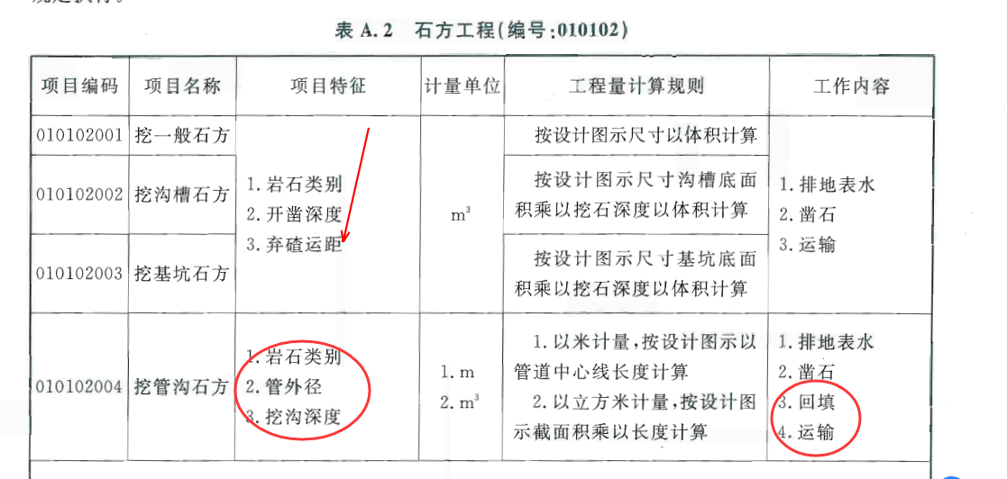 项目特征