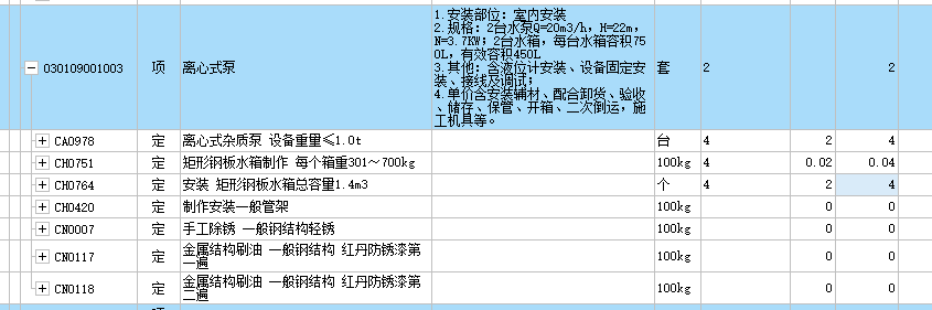 项目特征