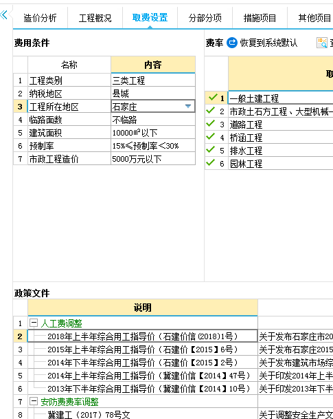 人工费调整