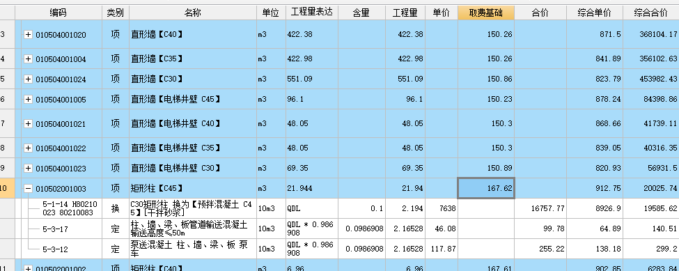 取费基础