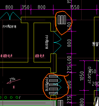 建筑图纸上