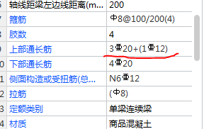 上部通长