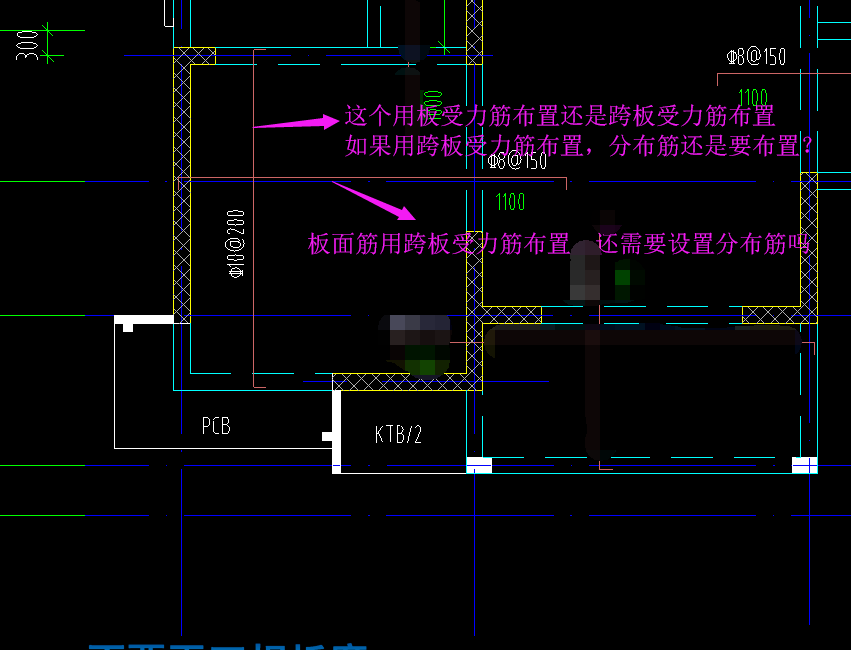 板受力筋与跨板受力筋的分布筋