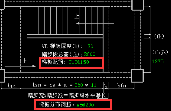 梯板分布筋