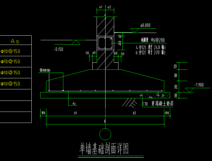 基础层层高和底标高