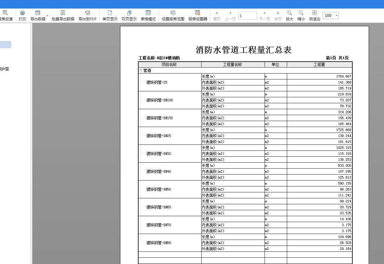 工程报表