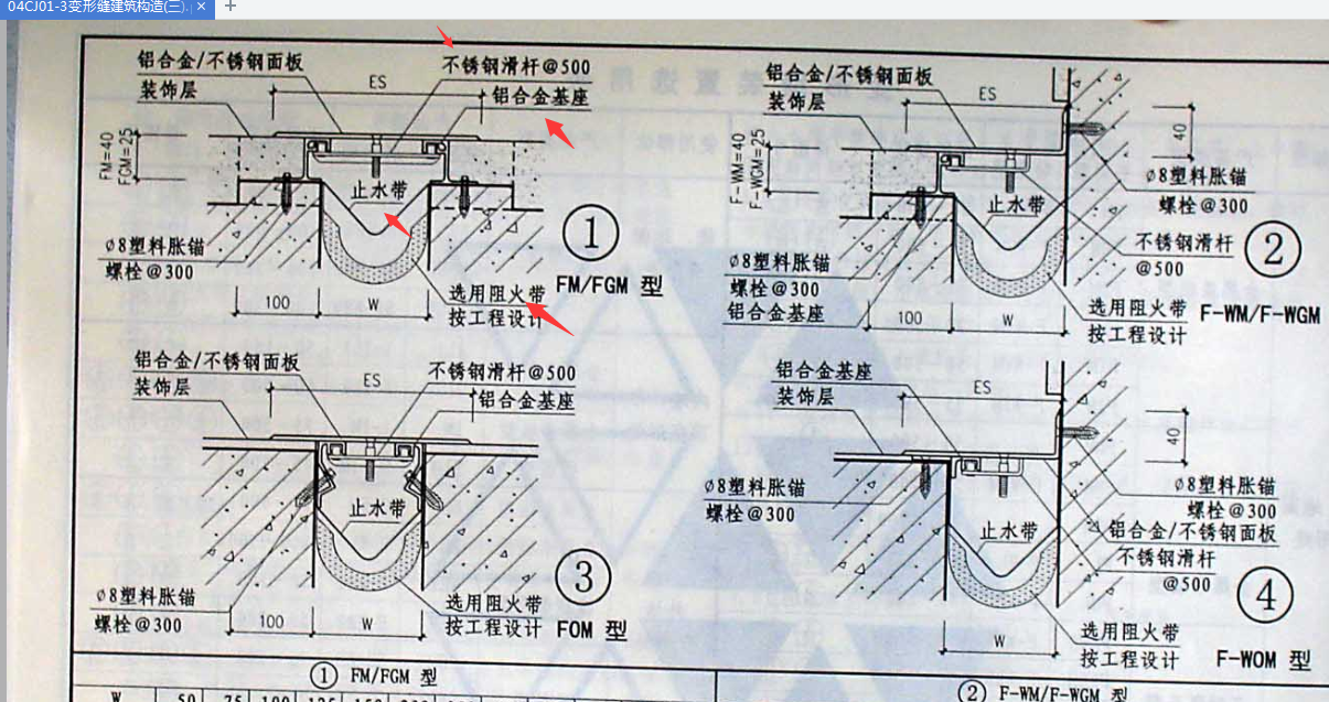 楼地面变形缝